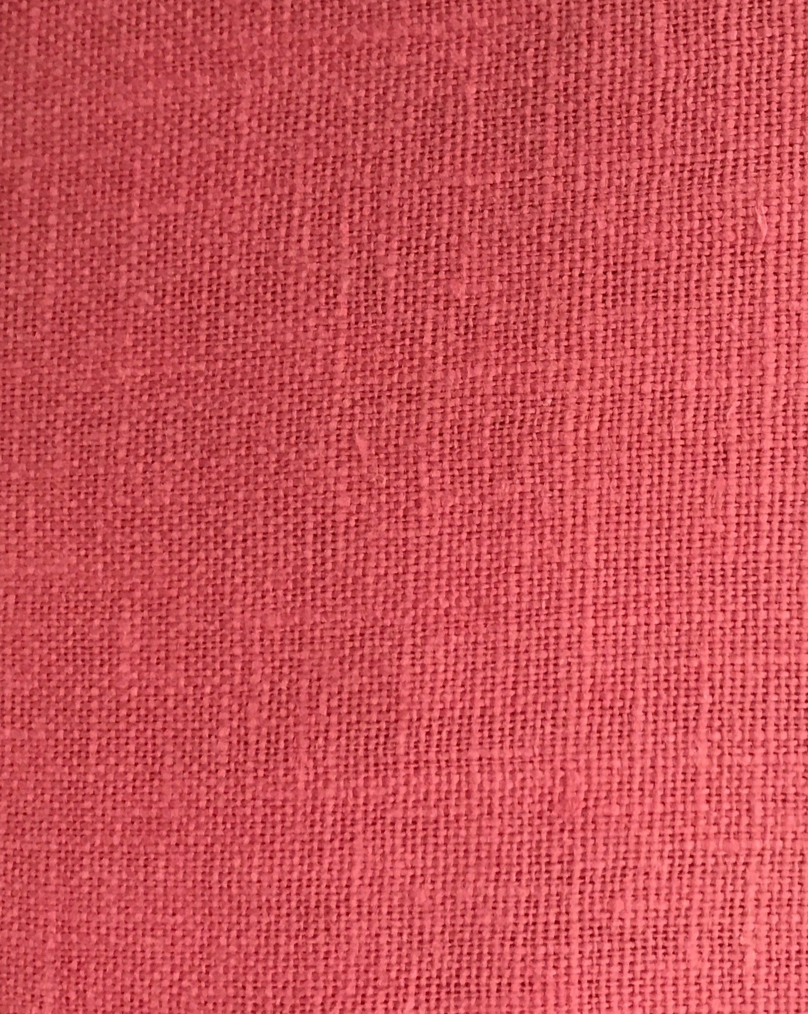TUSCANY (EUROPEAN LINEN)  COLOR   CORAL SOFT    100% LINEN FABRICS 7.5 OZ . DYED & FINISHINED IN USA