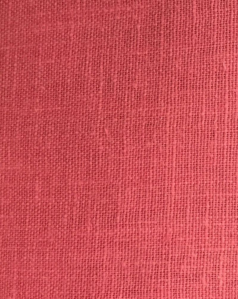 TUSCANY CORAL SOFT -100% EUROPEAN LINEN FABRIC-7.5 OZ. DYED & FINISHINED IN USA