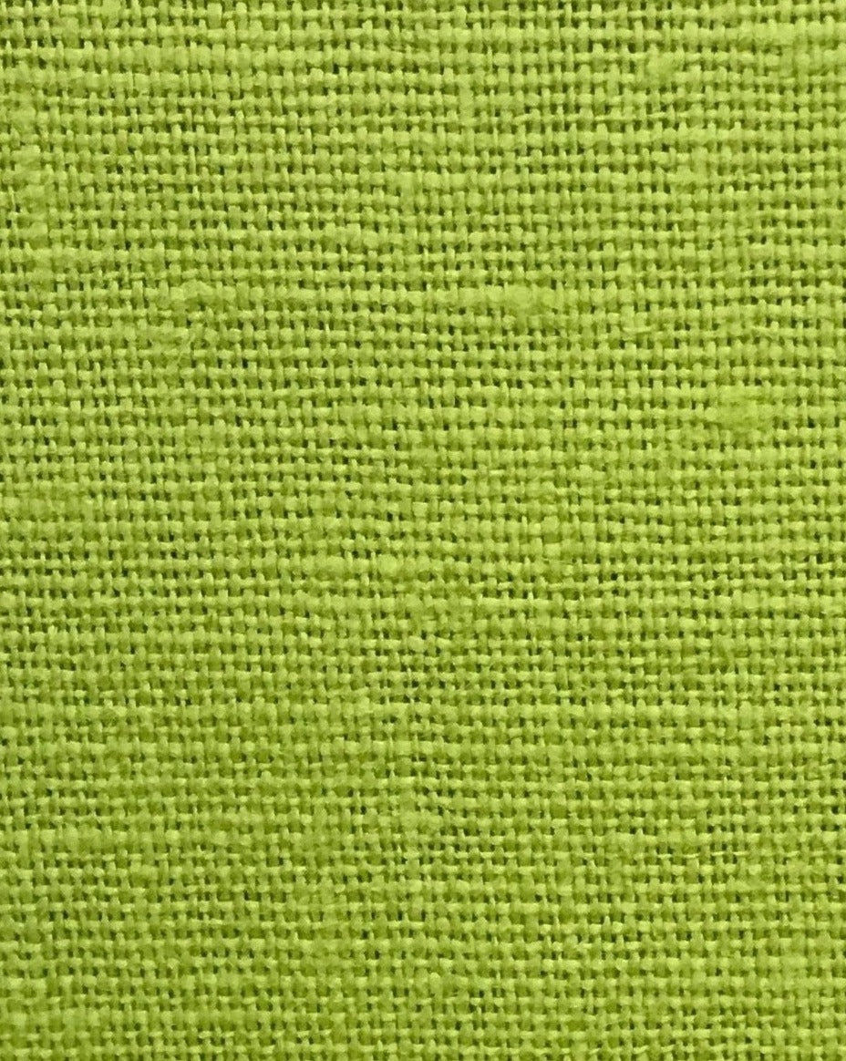 TUSCANY LEMON GREEN REFINARE-(EUROPEAN LINEN) (WASHED) 100% LINEN FABRICS 7.5 OZ . DYED & FINISHED IN USA