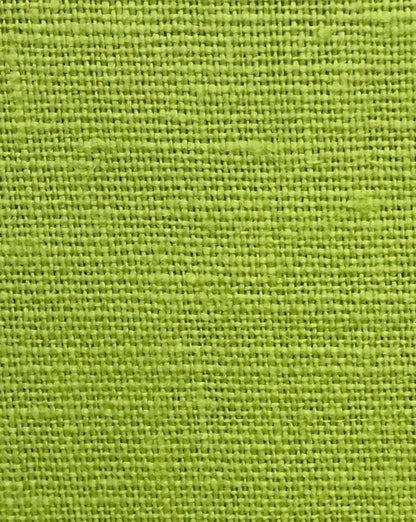 TUSCANY LEMON GREEN REFINARE-(EUROPEAN LINEN) (WASHED) 100% LINEN FABRICS 7.5 OZ . DYED & FINISHED IN USA
