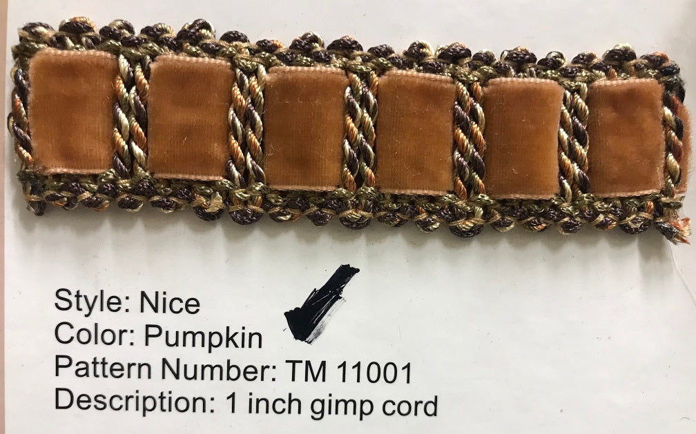 The Lyon - Pumpkin Nice - 1" Gimp Cord
