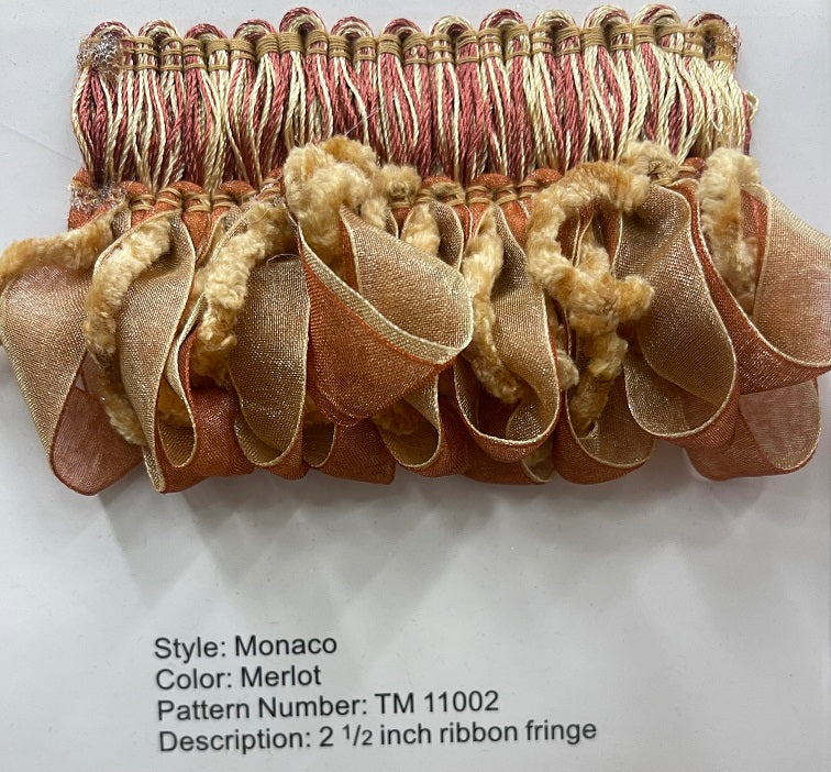 The Lyon - Merlot Monaco - 2 1/2 Ribbon Fringe