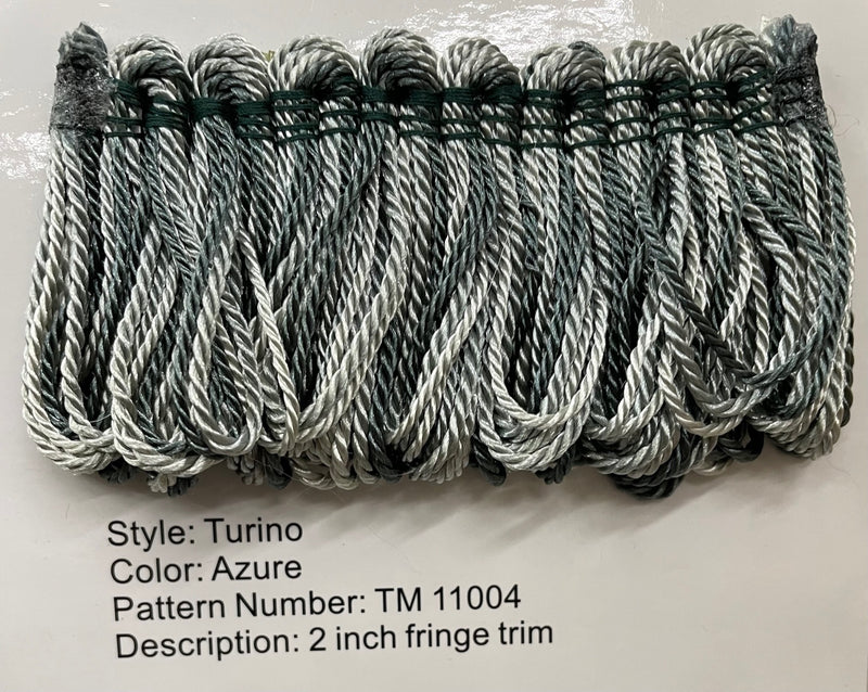 The Lyon - Azure Turino - 2 Inch Fringe Trim