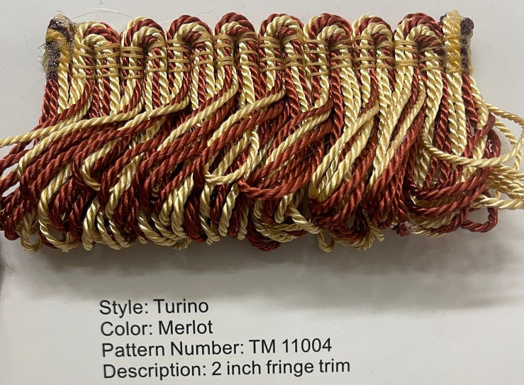 The Lyon - Merlot Turino - 2 Inch Fringe Trim