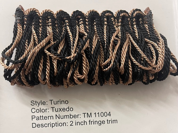 The Lyon - Tuxedo Turino - 2 Inches Fringe Trim