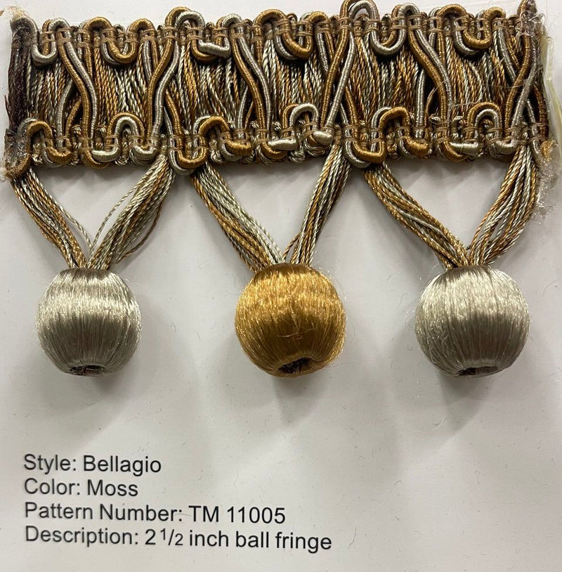The Lyon - Moss Bellagio - 2 1/2 Inch Ball Fringe