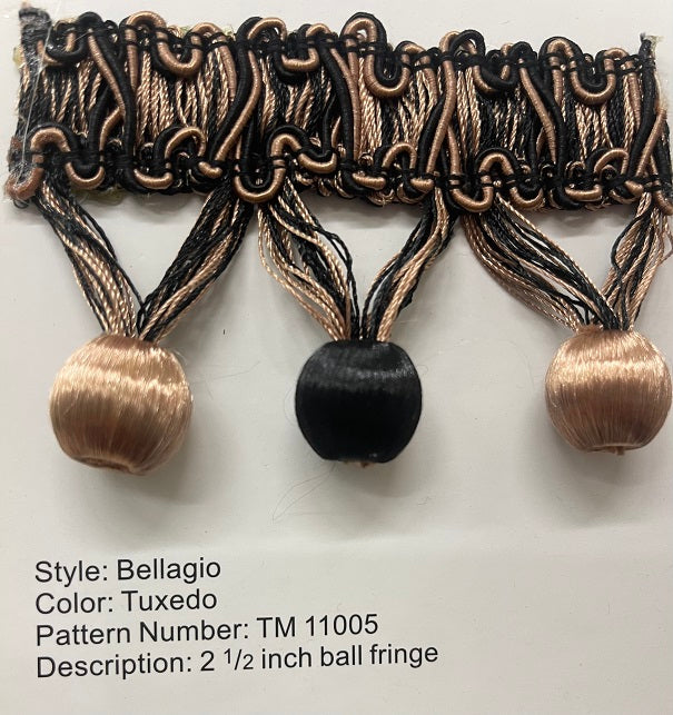 The Lyon - Tuxedo Bellagio - 2 1/2 Inches Ball Fringe