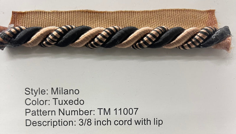 The Lyon - Tuxedo Milano - 7/8 Inch Cord With Lip