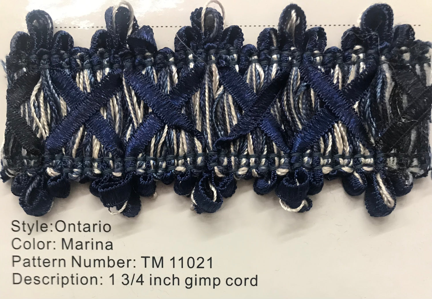 The Americana  - Marina Ontario - 1 3/4" Gimp Cord