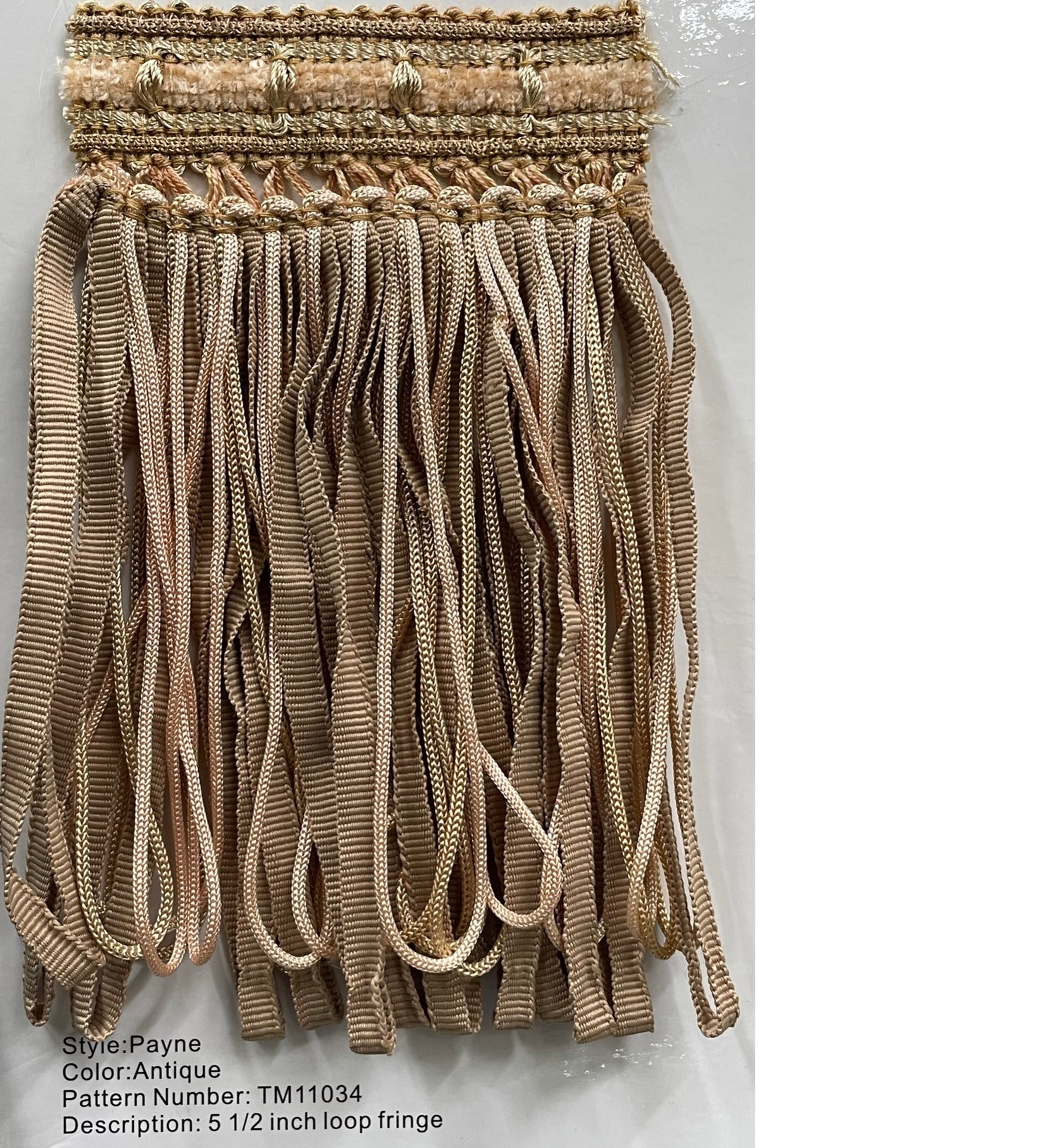 The Natalie - Antique Payne - 5 1/2 Inches Loop Fringe