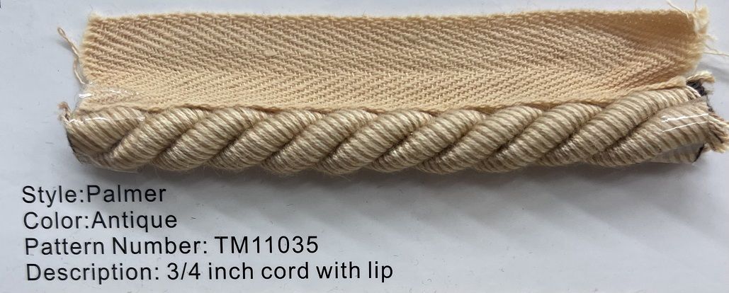 The Natalie - Antique Palmer - 3/4 Inch Cord With Lip