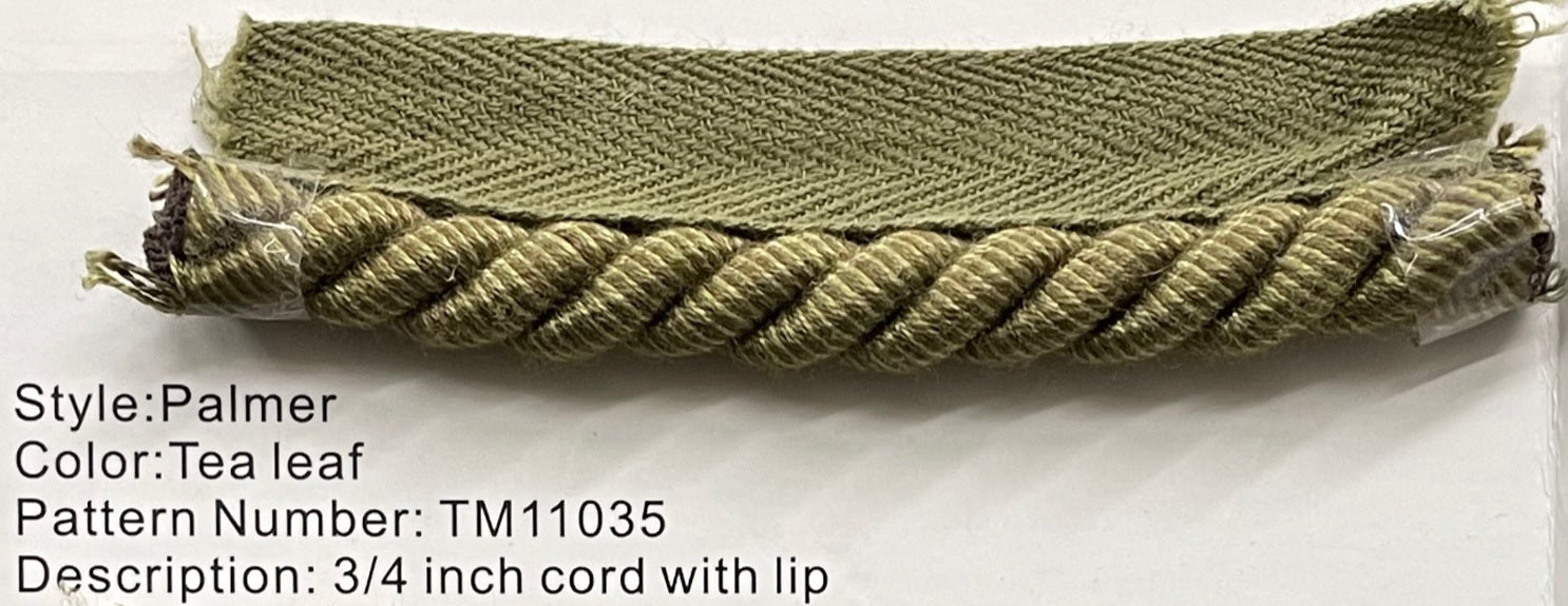 The Natalie - Tea Leaf Palmer - 3/4 Inch Cord With Lip