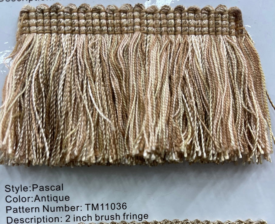 The Natalie - Antique Pascal - 2 Inch Brush Fringe