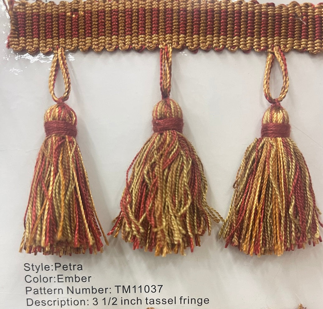 The Natalie - Ember Petra - 3 1/2 Inch Tassel Fringe