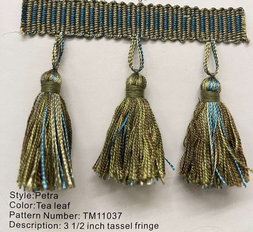 The Natalie - Tea Leaf Petra - 3 1/2 Inch Tassel Fringe
