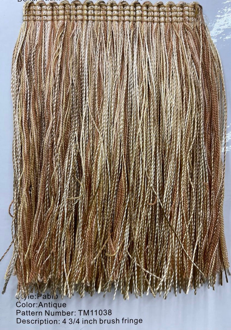 The Natalie - Antique Pablo - 4 3/4 Inch Brush Fringe