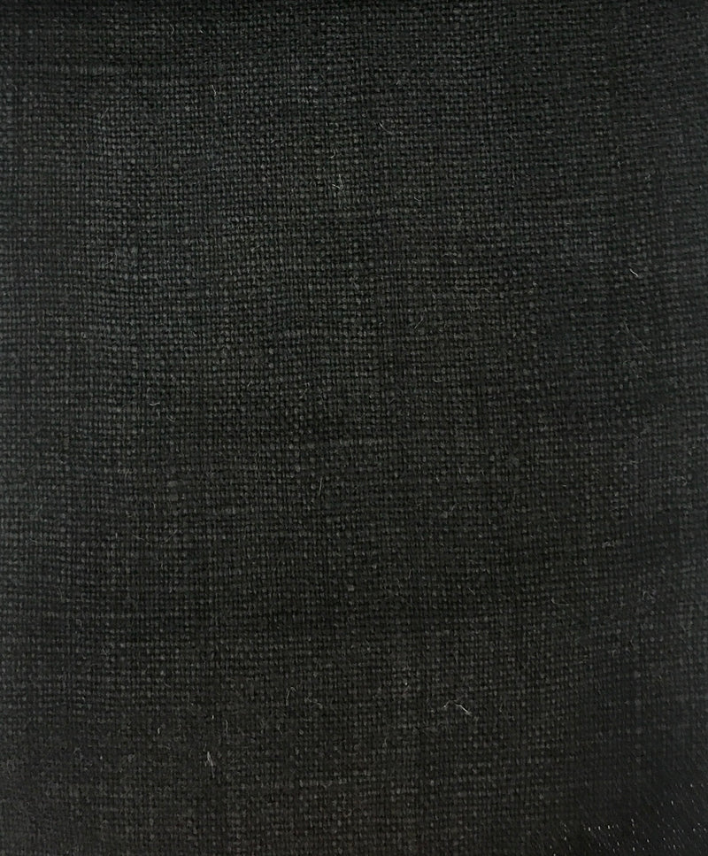 TUSCANY BLACK SOFT-(EUROPEAN LINEN) 100% LINEN FABRICS 7.5 OZ . DYED & FINISHED IN USA